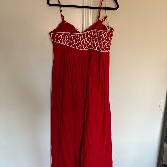 Farm Rio Red Fish Embroidered Dress - Picture 4 of 8